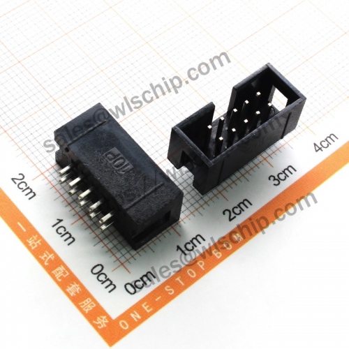 Simple horn socket cable plug JTAG socket pitch 2.54mm DC3-10Pin straight pin