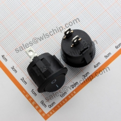 2Pin 2 gear lower round black no light boat shape round switch