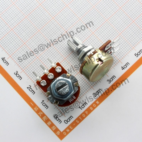 Single potentiometer WH148 B1M 3 feet shank length 15mm