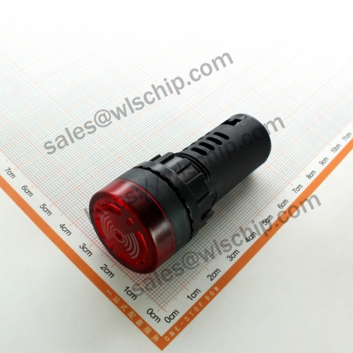 AD16-22SM intermittent sound with light AC 220V red horn speaker buzzer
