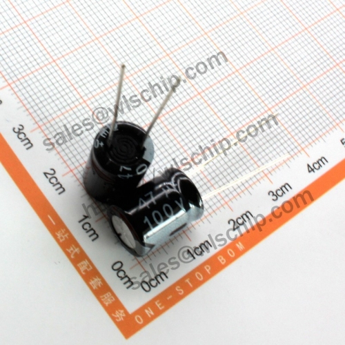 DIP In-line aluminum electrolytic capacitor 100V 47uF 10 * 13mm