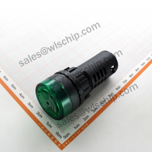 AD16-22SM intermittent sound with light AC 220V green horn speaker buzzer