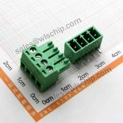 KF2EDG terminal block plug-in connector pitch 3.81mm 4Pin bent leg + socket