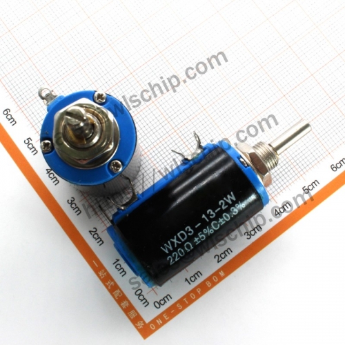 Precision multiturn potentiometer 220R 10 turns WXD3-13-2W (knob purchased separately)