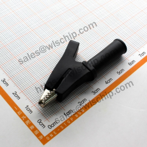 Alligator clip 4mm banana plug at the end 10mm black opening