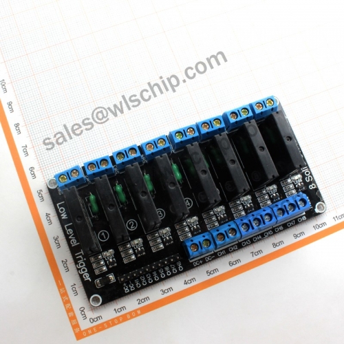 8-way 5V high-level solid-state relay module with fuse