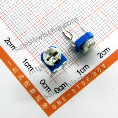 Horizontal adjustable resistor blue and white 5K ohm 502 high quality