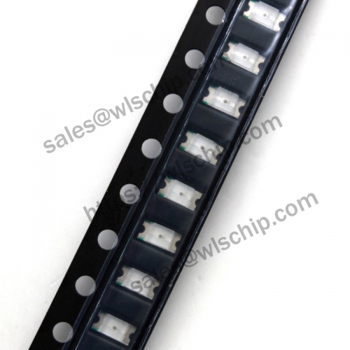 Light emitting diode SMD LED 1206 highlighted orange