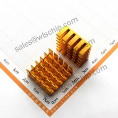 Radiator aluminum heat sink 22 * ​​22 * ​​10mm gold high quality