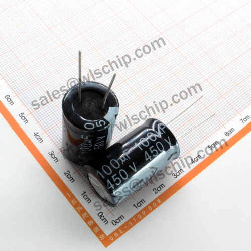 DIP In-line aluminum electrolytic capacitor 450V 100uF 18 * 35mm