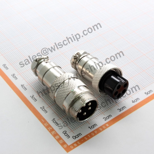 GX16-5 connector aviation socket connector 16mm cable connector 5Pin 5 core butt set