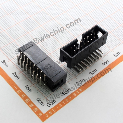 Simple horn socket cable plug JTAG socket pitch 2.54mm DC3-16Pin L curved pin