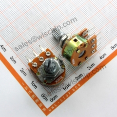 Double potentiometer WH148 B100K 6 feet handle 15MM