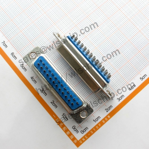 Serial connector Interface connector DB25 female Welded wire