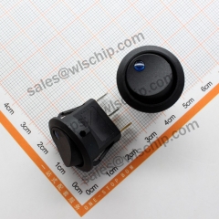 3Pin 2 levels lower flat 12V cat's eye blue light boat shape round switch