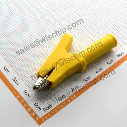 Alligator clip 4mm banana plug at the end 10mm yellow opening