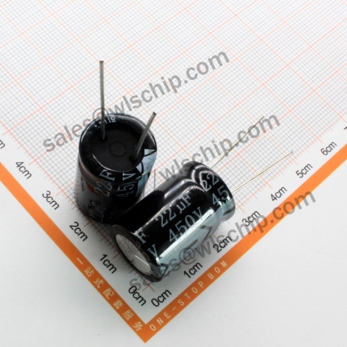 DIP In-line aluminum electrolytic capacitor 450V 22uF 16 * 25mm