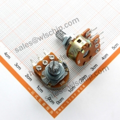 Double potentiometer WH148 B5K 6 feet shank length 15mm