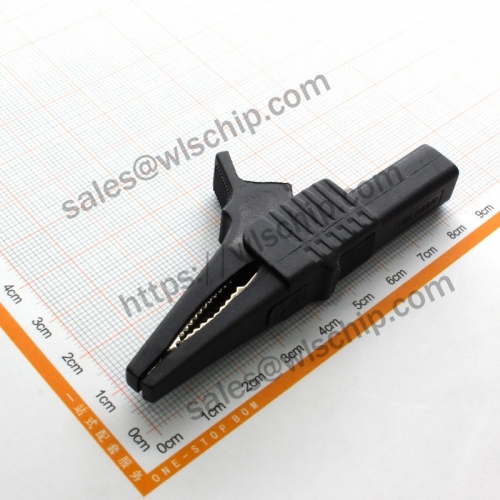 Crocodile clip 4mm banana plug at the end 30mm black opening