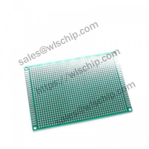 Double-sided tin spray green oil board 8 * 12CM green 2.54mm PCB
