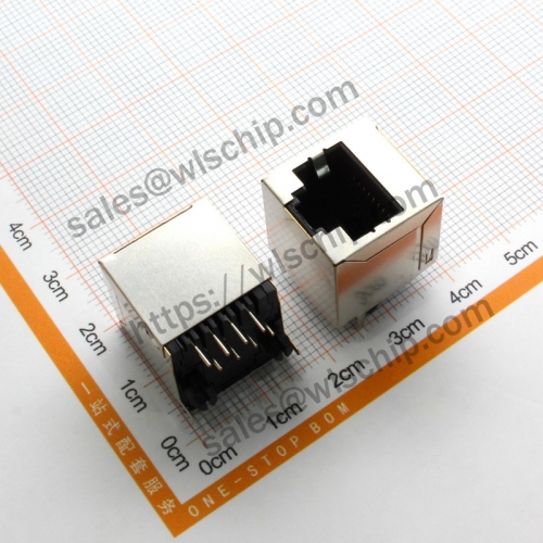 RJ45 network connector RJ45 socket single port vertical 180 degrees without light