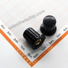 Potentiometer knob cap KYP16-4 black