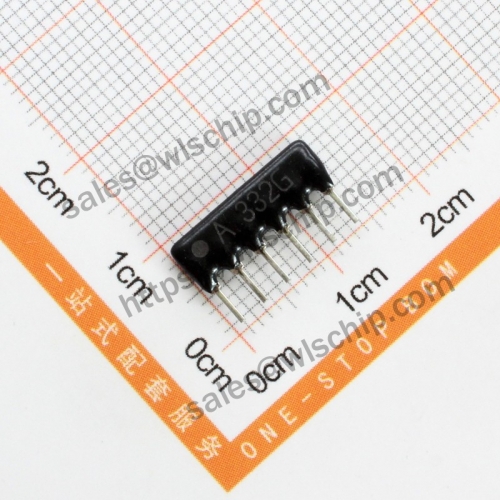 Arranged resistor 6P 3.3K A332J A06-332 pitch 2.54mm