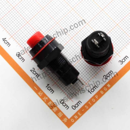 DS-213 2Pin Locked Red Round Button Switch