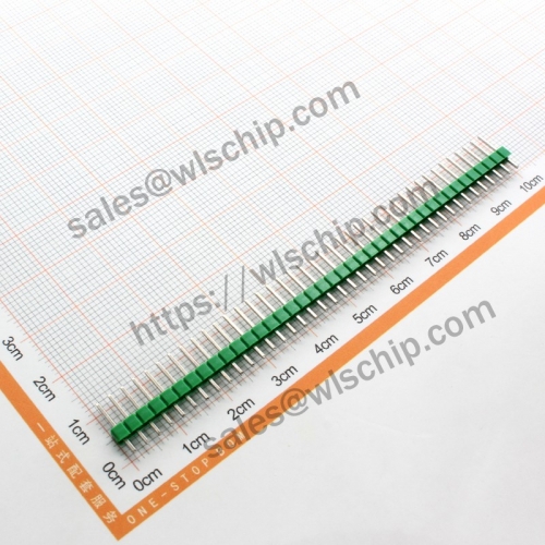 Single row pin header 1 * 40Pin green pitch 2.54mm high quality
