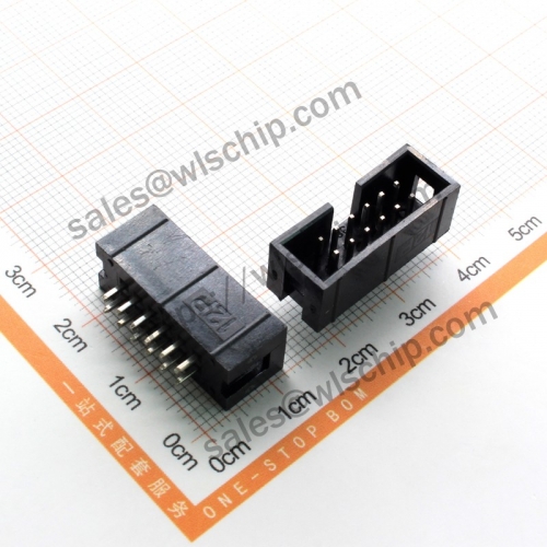 Simple horn socket cable plug JTAG socket pitch 2.54mm DC3-12Pin straight pin