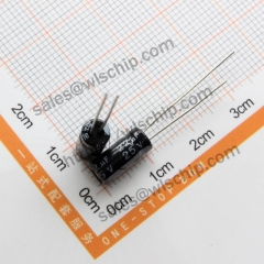 DIP In-line aluminum electrolytic capacitor 25V 22uF 5 * 11mm