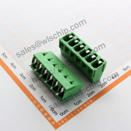 KF128 connector terminal block pitch 5.0mm iron buckle KF128 6Pin splicable