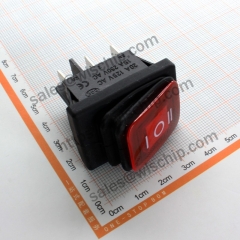 KCD4 6Pin 3 files red light boat shape button waterproof switch