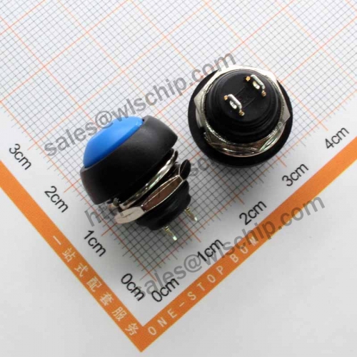 PBS-33B switch auto reset blue round button switch