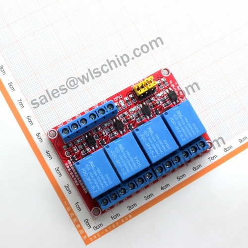 Relay module 4CH 5V high and low level trigger with optocoupler isolation