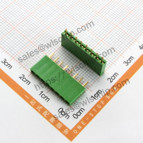 Single Row Female Pin Header Socket Female Pitch 2.54mm 1x8Pin Green