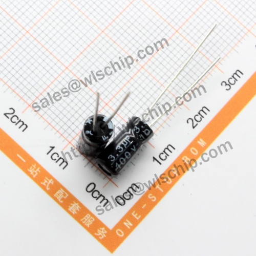 Inline aluminum electrolytic capacitor 100V 3.3uF 5 * 11mm