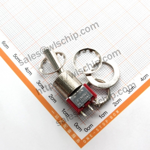 Red 12mm Big Head Button 3Pin 2 Gear Toggle Switch Rocker Switch