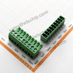 KF2EDG terminal block plug-in connector pitch 3.81mm 9Pin bent leg + socket