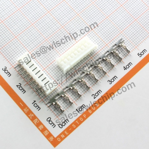 PH2.0 terminal block plug-in connector pitch 2.0mm plug + straight pin socket + terminal 9pin