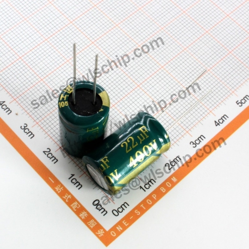DIP In-line aluminum electrolytic capacitor 400V 22uF 13 * 20mm