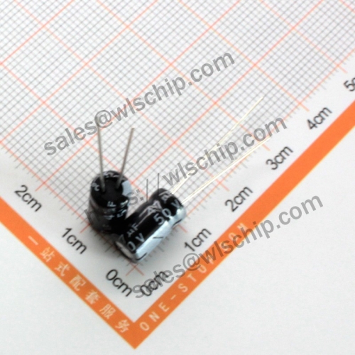 DIP In-line aluminum electrolytic capacitor 50V 47uF 6 * 11mm