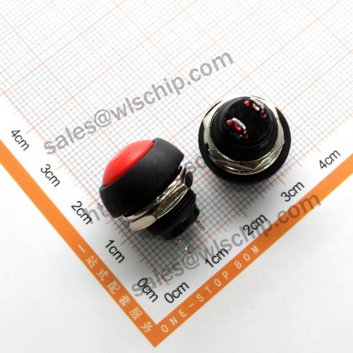 PBS-33B switch auto reset red round button switch