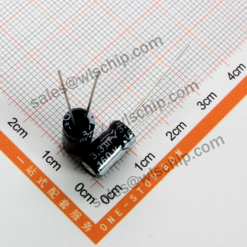 DIP In-line aluminum electrolytic capacitor 160V 3.3uF 6.3 * 12mm