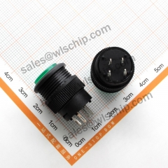 4Pin automatic lock with light LED3V green button 250V 3A push button switch