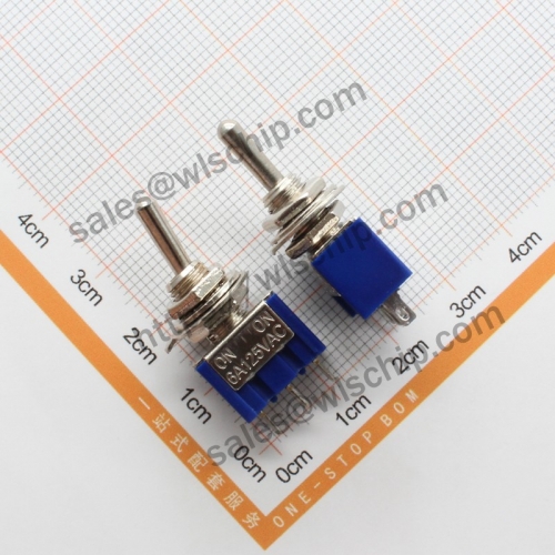 Blue MTS-102 3Pin 2 Block Toggle Switch Rocker Switch