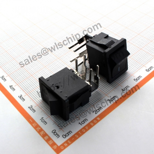 4Pin 2nd stage black no light looper copper foot button switch KCD1 boat-shaped opening