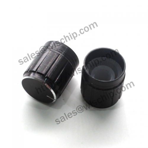 Aluminum knob hat 15 * 17mm metal black