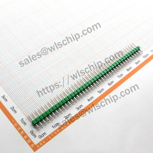 Single row pin 1 * 40Pin copper pin green pitch 2.54mm high quality
