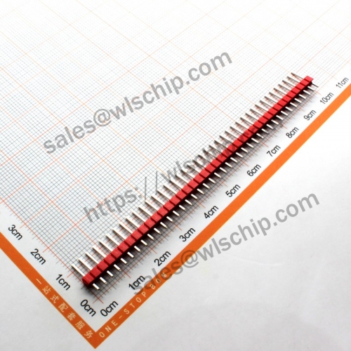Single row pin header 1 * 40Pin red pitch 2.54mm high quality